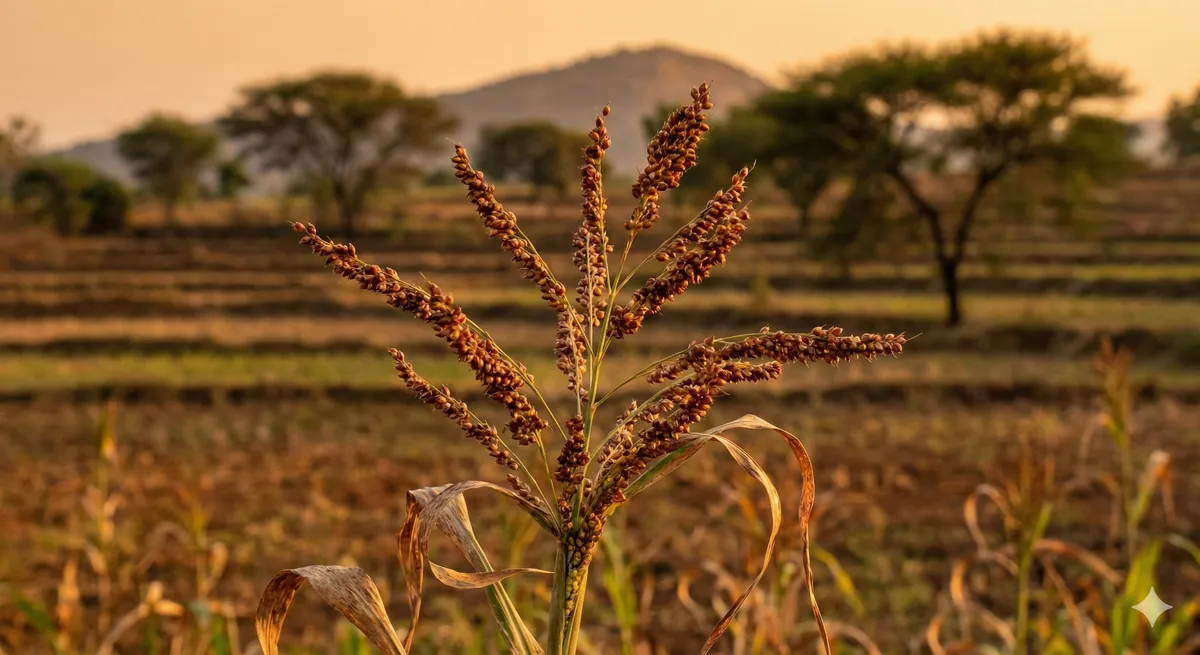 Browntop Millet plant growing in a field