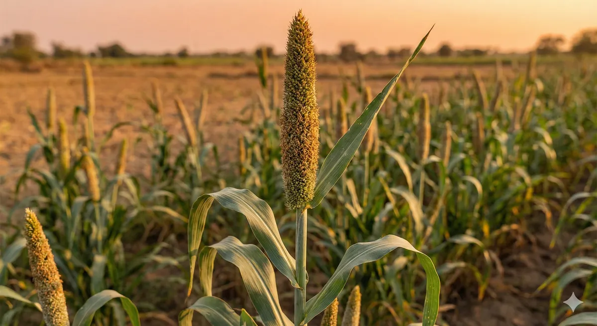 Pearl Millet plant growing in a field