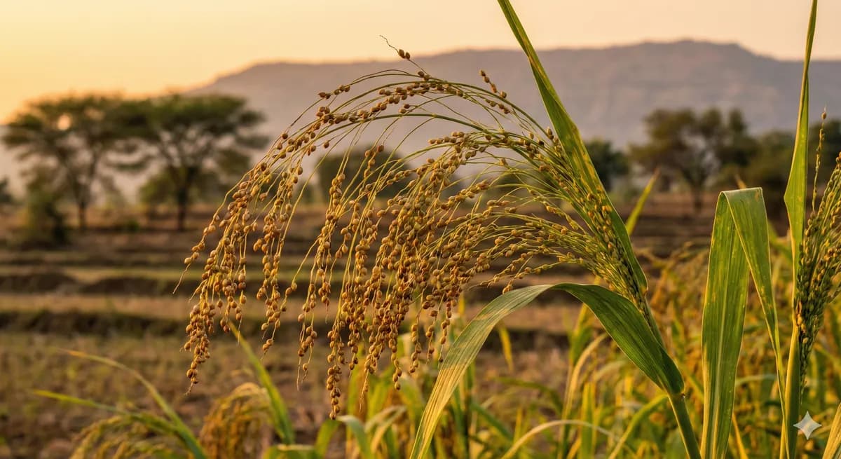 Proso Millet plant growing in a field